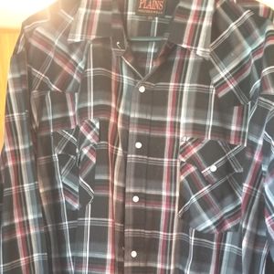 Long sleeve pearl snap size 2XL